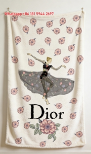 Dior Ballerina Floral Flannel Blanket Throw Sofa Decor D122